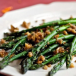 Brown Butter Parmesan Asparagus with Walnuts