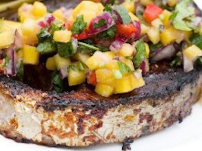 Tuna Steaks with Mango Salsa